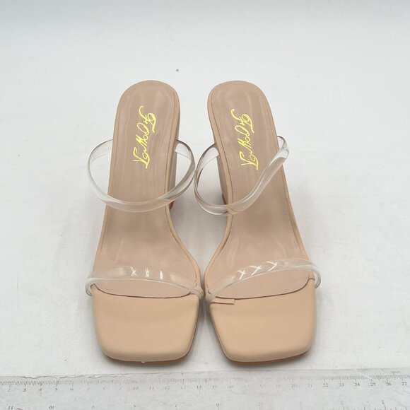 FOWT Open Toe Platform Mules Slip on Wedge High Heel Slippers Double Strap Casu - Picture 3 of 8